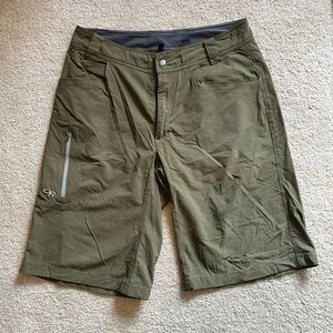 Outdoor Research men’s shorts, 11” inseam, medium olive green
